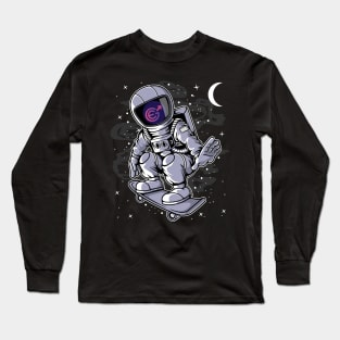 Astronaut Skate Evergrow EGC Coin To The Moon Crypto Token Cryptocurrency Blockchain Wallet Birthday Gift For Men Women Kids Long Sleeve T-Shirt